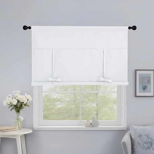 Kitchen Curtain, Pure White, 34W x 48L - view 2