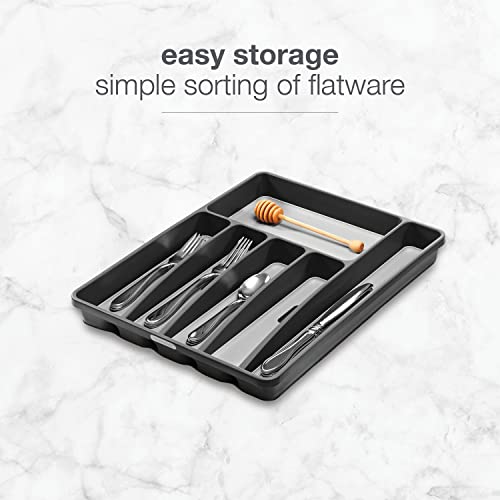 Classic 6 Compartment Silverware Tray, Granite - view 5