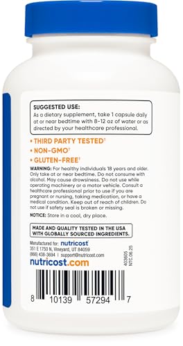Melatonin 5mg, 240 Capsules (2 Bottles) - view 4