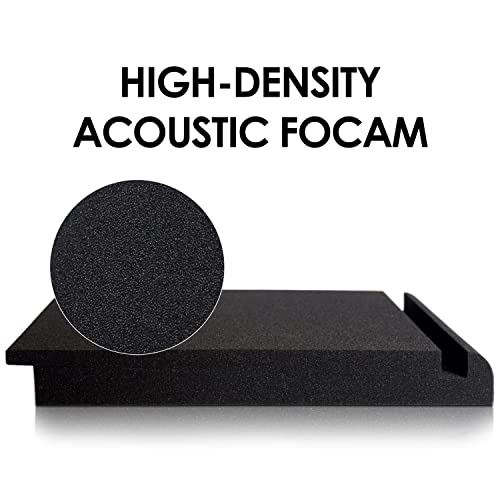 Studio Monitor Isolation Pads - Suitable for 6.5"- 8" inch Speakers - Large Isolation Pads Fit Most Desktops - High-Density Acoustic Isolation Foam - Angled Speaker Foam Stand - 2 Speaker Pads - view 5