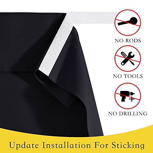 Black Privacy Lockdown Shade for Classroom Door Window Cover - view 3