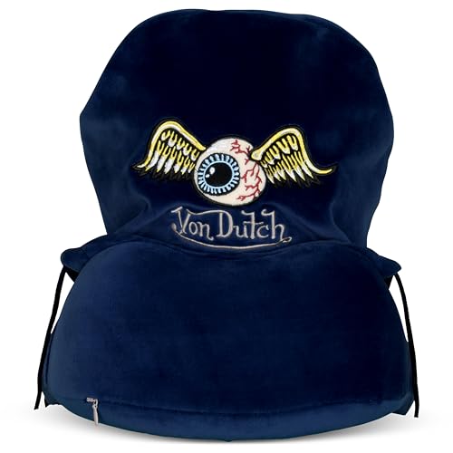 Eyeconic Hooded Memory Foam Travel Neck Pillow, Navy - view 3
