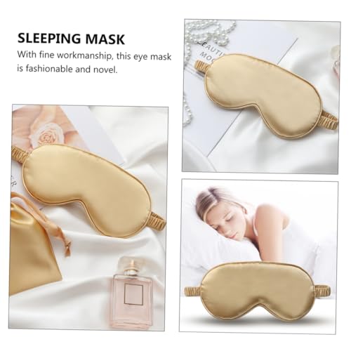 Artificial Silk Sleeping Mask 4 Piece Set with Hair Tie and Bag - view 7