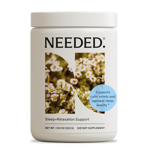 Needed. Sleep and Relaxation Support - Chamomile Powder for Relaxation and Magnesium Powder for Sleep Support, Safe and Effective Nutrients & Botanical Blend for Calm Sleep Supplement - 30-Day Supply