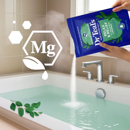 Pure Epsom Salt Soak and Foaming Bath, Relax & Relief with Eucalyptus & Spearmint, Combo Pack - view 5