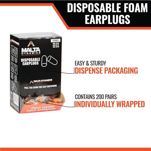 Foam Ear Plugs 200 Pairs – 32dB NRR Noise Cancelling Ear Plugs for Hearing Protection, Construction, Sleep, Concerts, Shooting, and More Individually Wrapped & Disposable Earplugs - view 4
