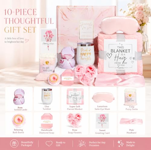 10-Piece Spa Gift Basket for Women, Self Care Set, Get Well Gift - view 2