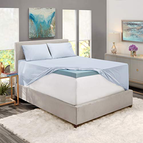 Full Bed Sheet Set - Ice Blue - 4-Piece Extra Deep Pocket - view 4