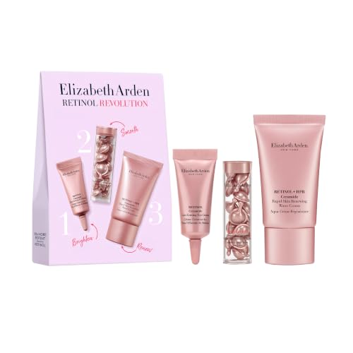 Elizabeth Arden Retinol + HPR Ceramide Rapid Skin Renewing Anti-Aging Face Serum Capsules, Fine Lines & Wrinkles Treatment with Peptides, Vitamin E, & Niacinamide