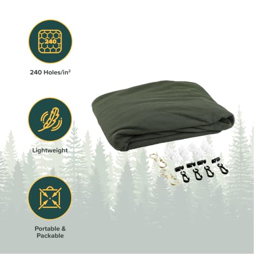 Double Rectangular Mosquito Net – Insect Protection for Camping, Hiking & Travel – Fits Two Sleeping Bags or Cots – Includes Setup Kit & Carry Bag – Green, 63” W x 78” L x 59” H - view 2