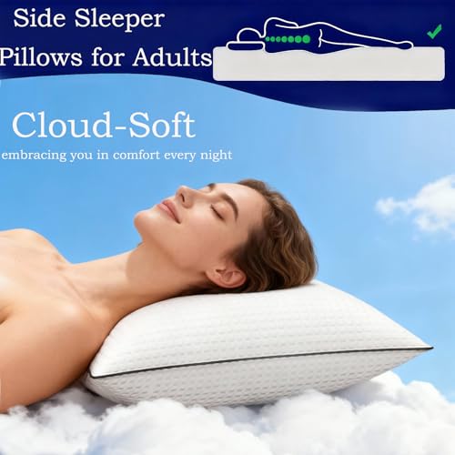 Bed Pillows for Sleeping Queen Size Set of 4,Hotel Collection Cooling Breathable Pillows for Side and Back Sleepers Down Alternative Filling Luxury Soft - view 4