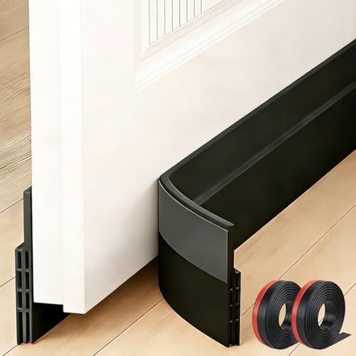 Door Draft Stopper for Bottom of Door, 78 inch Door Sweep Weather Stripping