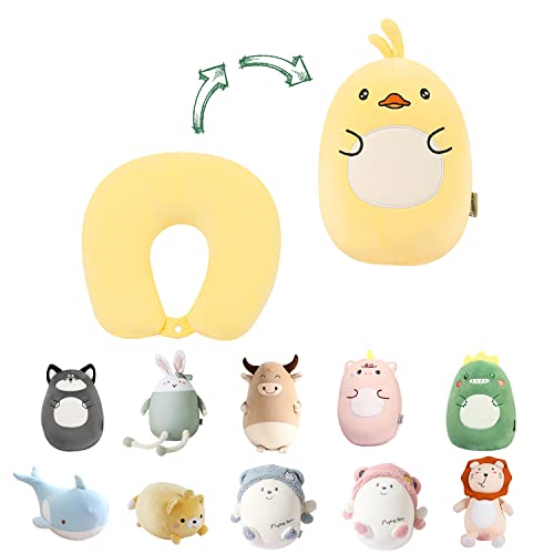 Kids Travel Pillow, 2-in-1 Deformable U-Shaped, QQ Milk Cow - view 7