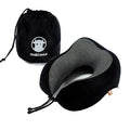Memory Foam Travel Pillow, Neck Pillow with 360-Degree Head Support, Comfortable Ideal for Sleeping on Airplane, Car, Train, Bus and Home Use, Comes with Storage Bag (Black)