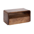 Kato Modern Wood Floating Side Table with Drawer, 18 x 10 x 9, Walnut Brown, Contemporary Wooden Floating Nightstand for Bedroom Bedside Table