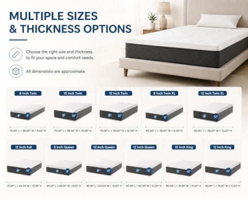 10 Inch Queen Gel Memory Foam Mattress in a Box with Cooling - view 2
