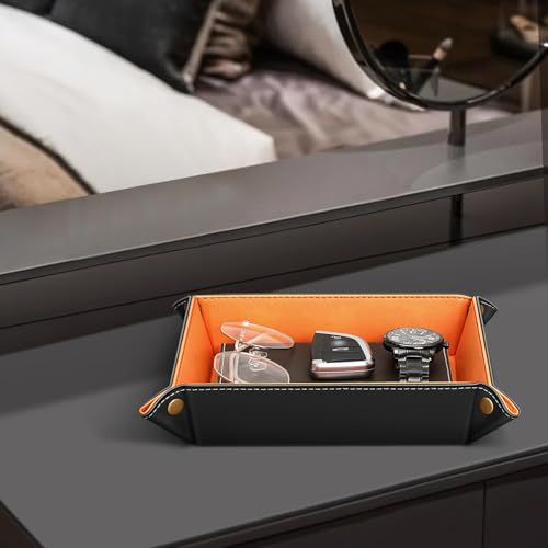 Valet Tray Desktop Storage Organizer Nightstand Caddy Holder - view 5