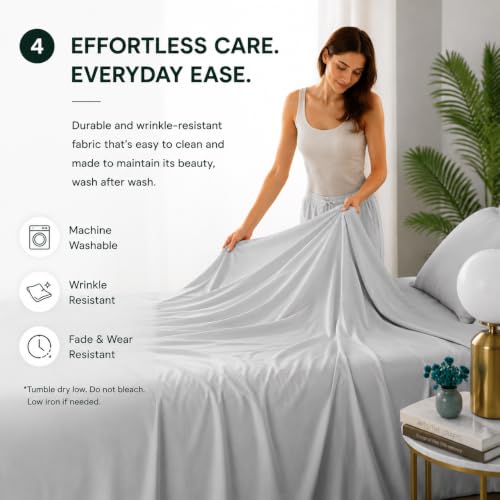Queen Cooling Sheet Set, 100% Rayon Derived from Bamboo - view 5