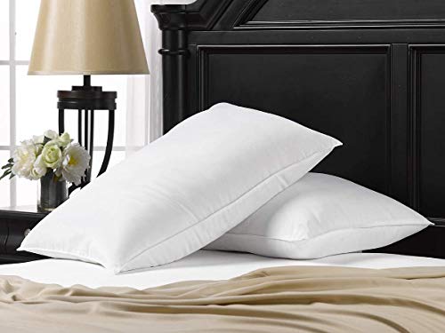 Home Standard Size Bed Pillows- 2 Pack White Hotel Pillows- Gel Fiber Filled FIRM Gel Pillows with Hypoallergenic Classic Cover- Best Pillow For Side Sleepers & Back Sleepers - view 3