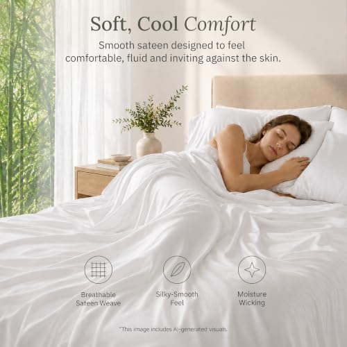 100% Viscose from Bamboo Sheets King, White - view 2