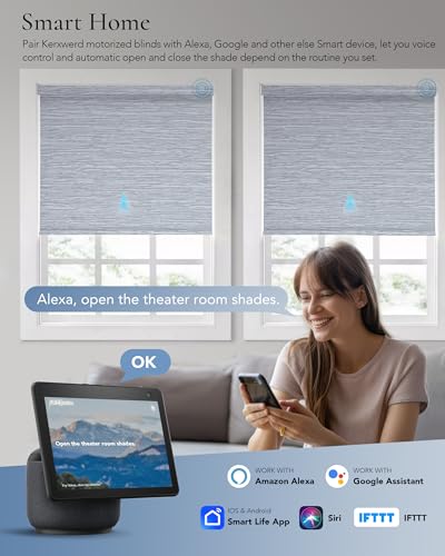 Kerwxerd Motorized Blinds with Remote, Automatic Blinds for Indoor Windows - view 2