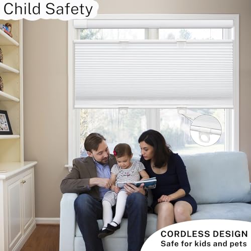 No Drill Top Down Bottom Up Cellular Shades Cordless No Tools Blinds - view 5