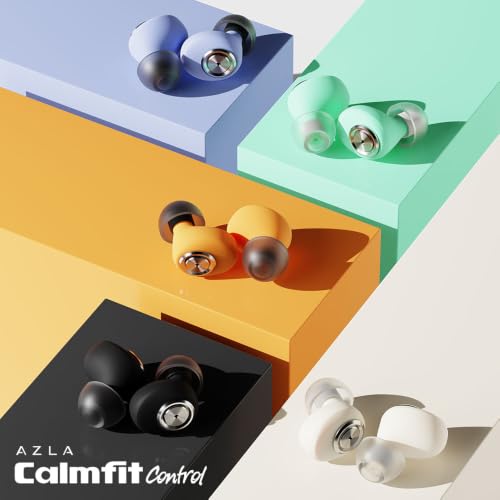 Calmfit Control Ear Plugs, Adjustable Fit & Noise Reduction (Purple Blue, SML Set) - view 7