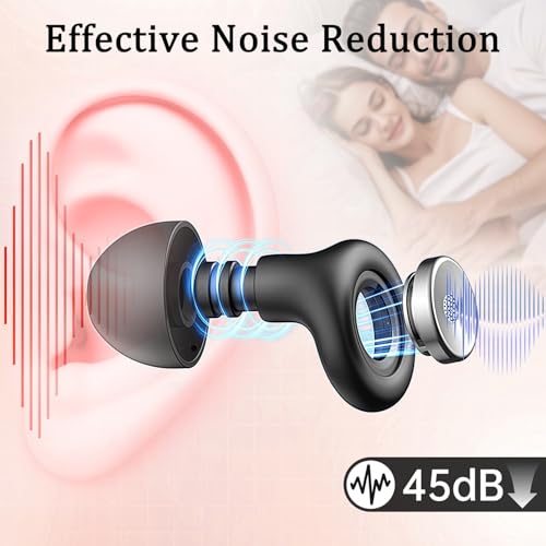 Ear Plugs for Sleeping Noise Cancelling 45dB: Reusable Silicone Earplugs with 8 Eartips & Travel Case, Ear Plugs for Noise Reduction Snoring Side Sleepers Study Travel Concerts - view 2