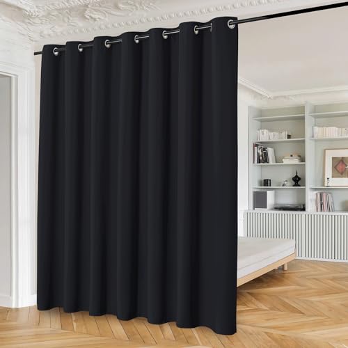 100% Blackout Curtains for Patio Sliding Door Black 100x84 1 Panel