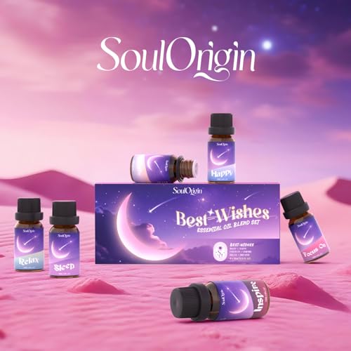 Essential Oil Blends, Essential Oils for Diffusers for Home, Best-Wishes Kit Scent Diffuser Oil, Use for Soap Candle Making- Sleep, Happy, Breathe, Inspire, Relax, Focus On - view 7