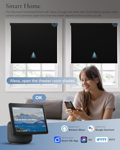 Kerwxerd Motorized Blinds with Remote, Automatic Blinds for Indoor Windows - view 2