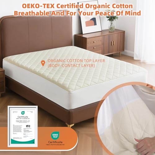 Organic Full Mattress Protector -Top&Side 100% Waterproof Protector - view 3
