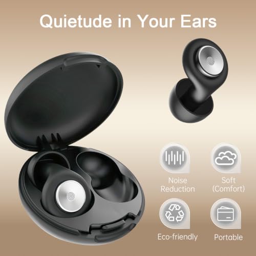 45dB Ear Plugs for Sleeping Noise Cancelling, Soft Reusable Silicone Earplugs for Sleep with 8 Eartips Case, Ear Plugs for Noise Reduction Snoring Side Sleepers Study Travel Concerts (Jet Gray) - view 3