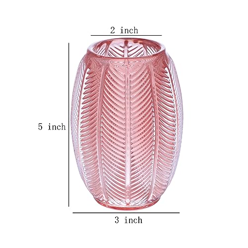 Leaf Stripes Clear Tumbler Cup Makeup Brush Toothbrush Holder for Bathroom, Vanity, Countertop, Desk and Bedside Table - view 2
