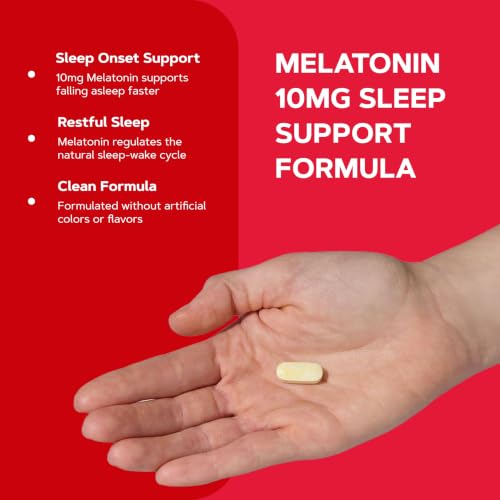 Melatonin 10mg, Sleep Aid, Supports Restful Sleep, 60 Servings - view 4