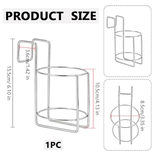 Stainless Steel Bed Cup Holder Water Bottle Organizer 3.6x5.2x6.1 inch Water Bottle Rack Universal Drink Holder Bedside Cup Holders Clip for Wood Bunk Bed Top Bunk Accessories Bedside Table - view 2