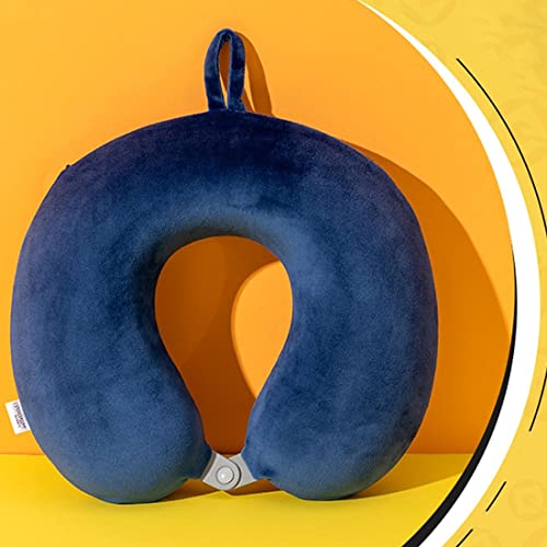 Minions Travel Neck Pillow with Eye Mask, Cute Cartoon 100% Memory Foam Neck Support Pillow, Lightweight Travelling Pillow Set for Airplane, Car and Home Use - view 7