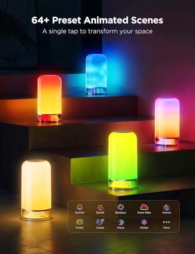 Govee RGBIC Smart Table Lamp 2, Touch Bedside Small Table Lamp (Corded) - view 4