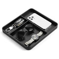 Valet Tray, PU Leather Nightstand Organizer with Divider