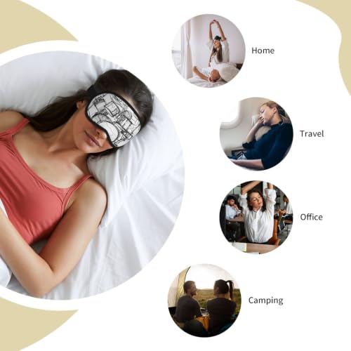 Sleep Mask Blackout, Soft Satin Fabric & Adjustable Strap - view 7