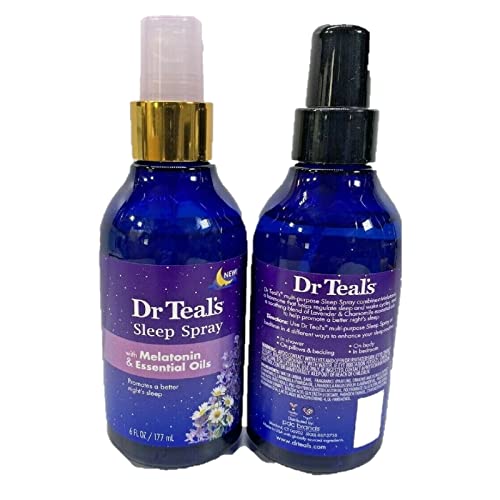 Dr. Teal's Sleep Spray with Melatonin & Essential Oils Gift Set (2 Pack, 6 fl oz ea.) - Nighttime Therapy Formula with Chamomile & Lavender - Ease Sore Muscles While Promoting a Better Nights Sleep - view 2