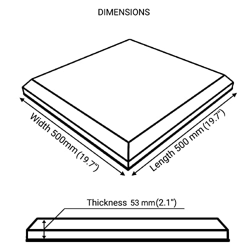 (2 Pack) — Sound Absorption-Diffuse Acoustic Panel «Wave» | 19.7''x19.7''x2.1" | High Density Foam | Absorption - Diffusion - Reflection - Soundproofing - Insulation | Wood laminated: (Sonoma) - view 5