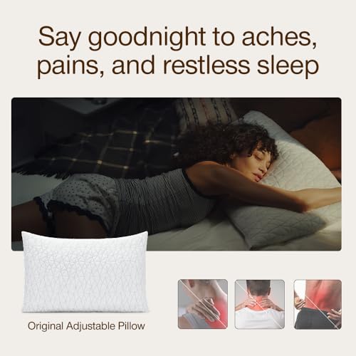 Original Adjustable Pillow, Queen Size Bed Pillow for Sleeping, Cross Cut Memory Foam Pillow - Medium Firm Back, Stomach and Side Sleeper Pillow, CertiPUR-US/GREENGUARD Gold - view 3
