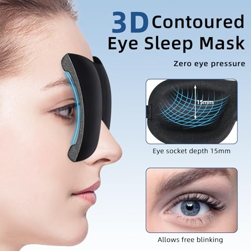4-Pack Eye Masks for Sleep with Adjustable Strap Comfortable Sleep Masks for Women and Man Night Sleep, Travel, Nap Gery - view 2