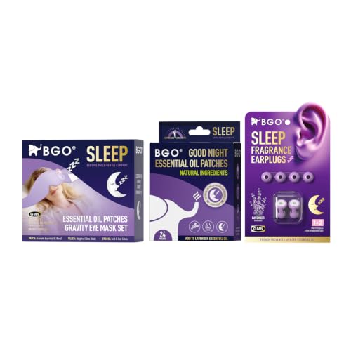 Sleep 3-in-1 Bundle: Weighted Blackout Eye Mask, Lavender Noise Reduction Earplugs & Lavender Sleep Patches, Complete Sleep Relaxation Kit for Adults, Travel & Nap