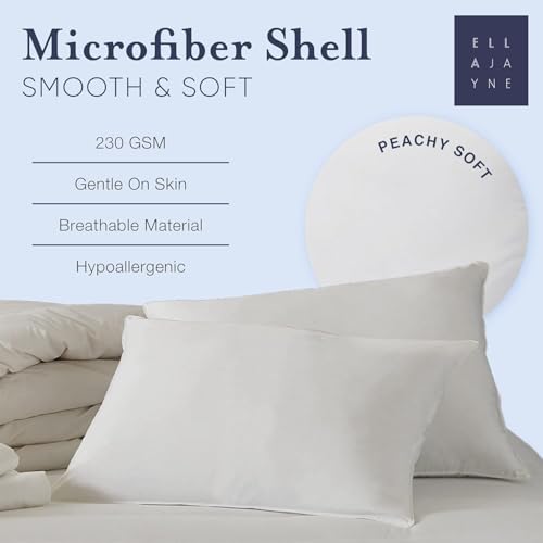 Queen Size Pillows Gel Fiber Firm Washable White Set of 2 - view 6