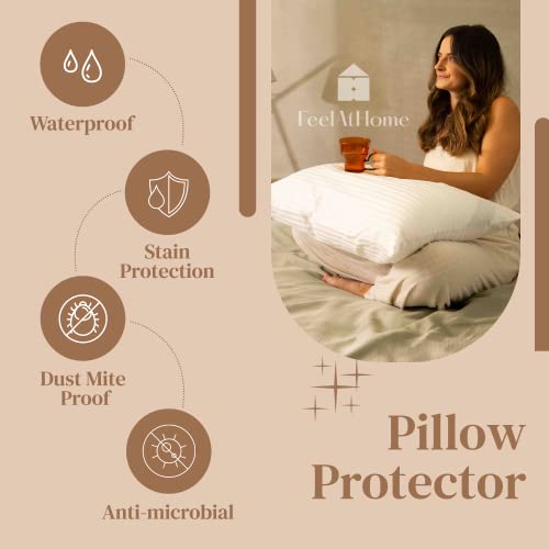 100% Cotton Waterproof Pillow Protectors, 20x26 Standard 2 Pack - view 4