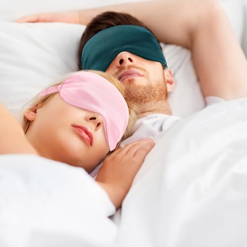 24 Pcs Silk Sleep Masks Soft Satin Eye Masks for Sleeping with Adjustable Elastic Strap Comfortable Blindfold Eyeshade for Men Women Travel Nap Night Sleep(Black, Grey, Green, Pink) - view 4