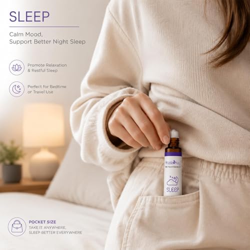 Aromatherapy Oils Roller Set, Natural Pre-diluted Essential Oils Roll On with Glass Rollerball, Relaxation Gift for Women & Men, Christmas Gift, Pack 4 x 0.33fl.oz - view 5