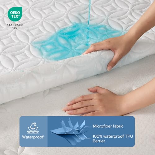Waterproof Mattress Protector, Queen Size Mattress Pad Noiseless - view 3